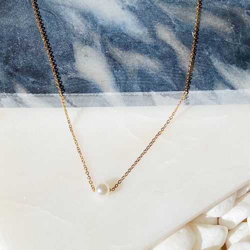 gilded tide pearl necklace