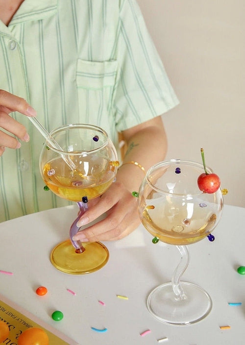 sugar swirl coupe glasses